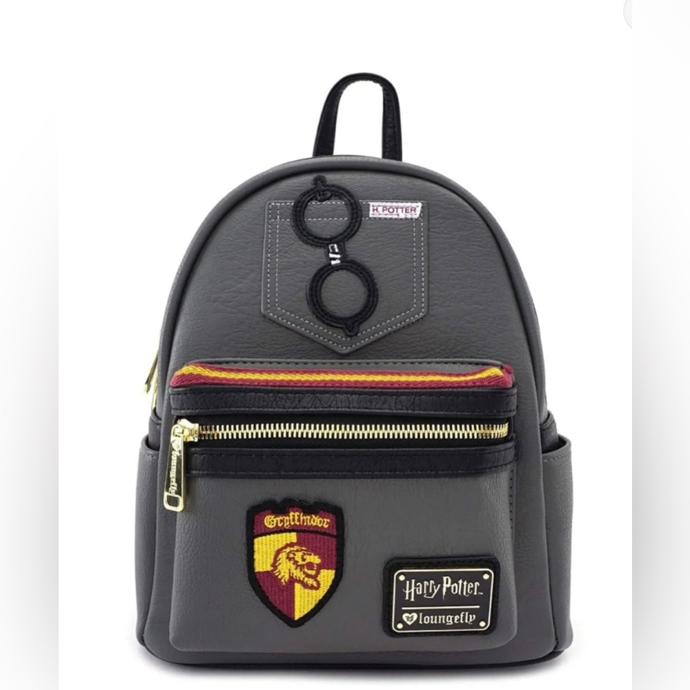 NWOT LOUNGEFLY Harry Potter Gryffindor Faux Leather Mini Backpack